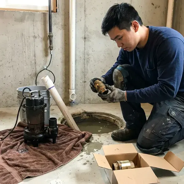 Local sump pump maintenance by KRV Plumbing, Wichita, KS