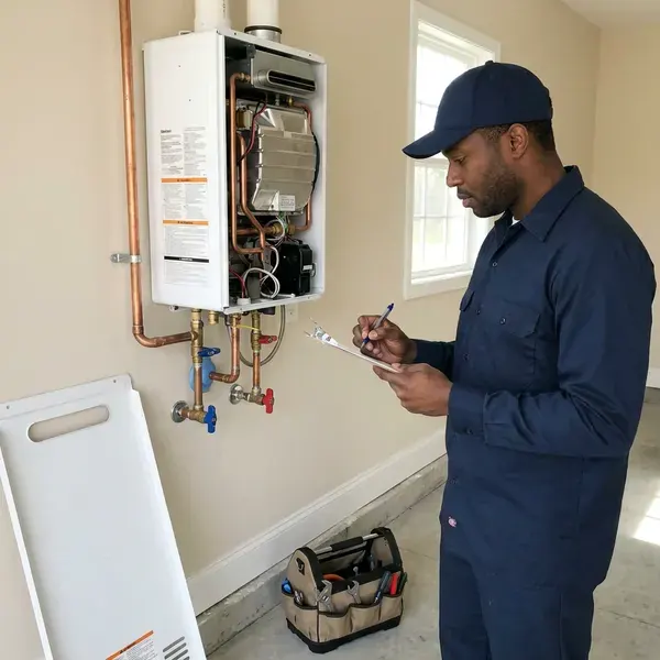 Local tankless water heater repair by KRV Plumbing, Wichita, KS