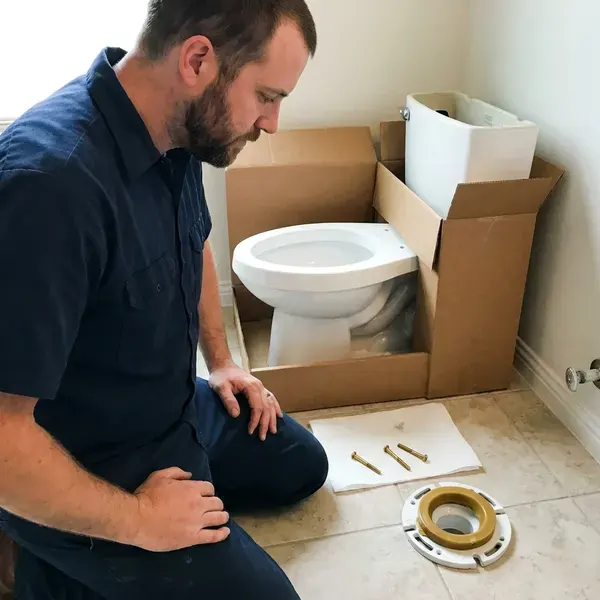 Local toilet installation by KRV Plumbing, Wichita, KS